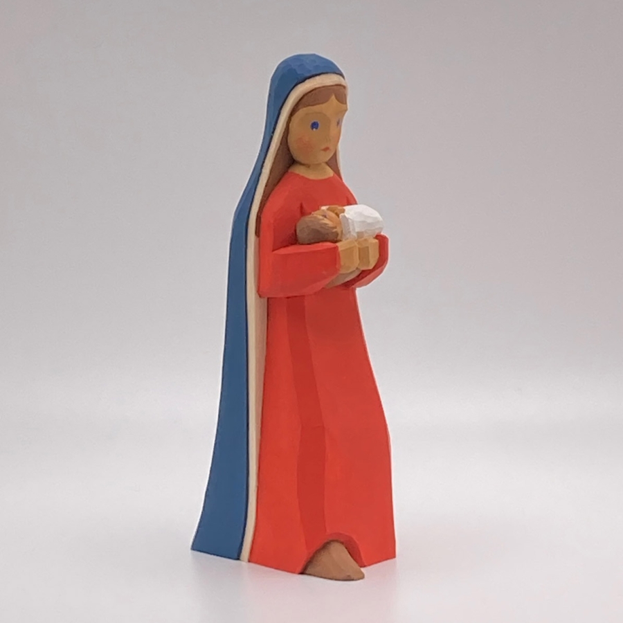Mary, Standing, with Christ Child (Brown Hair) 