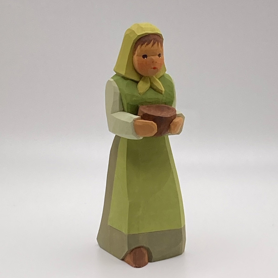 Shepherdess, with Bowl, Green Vest 