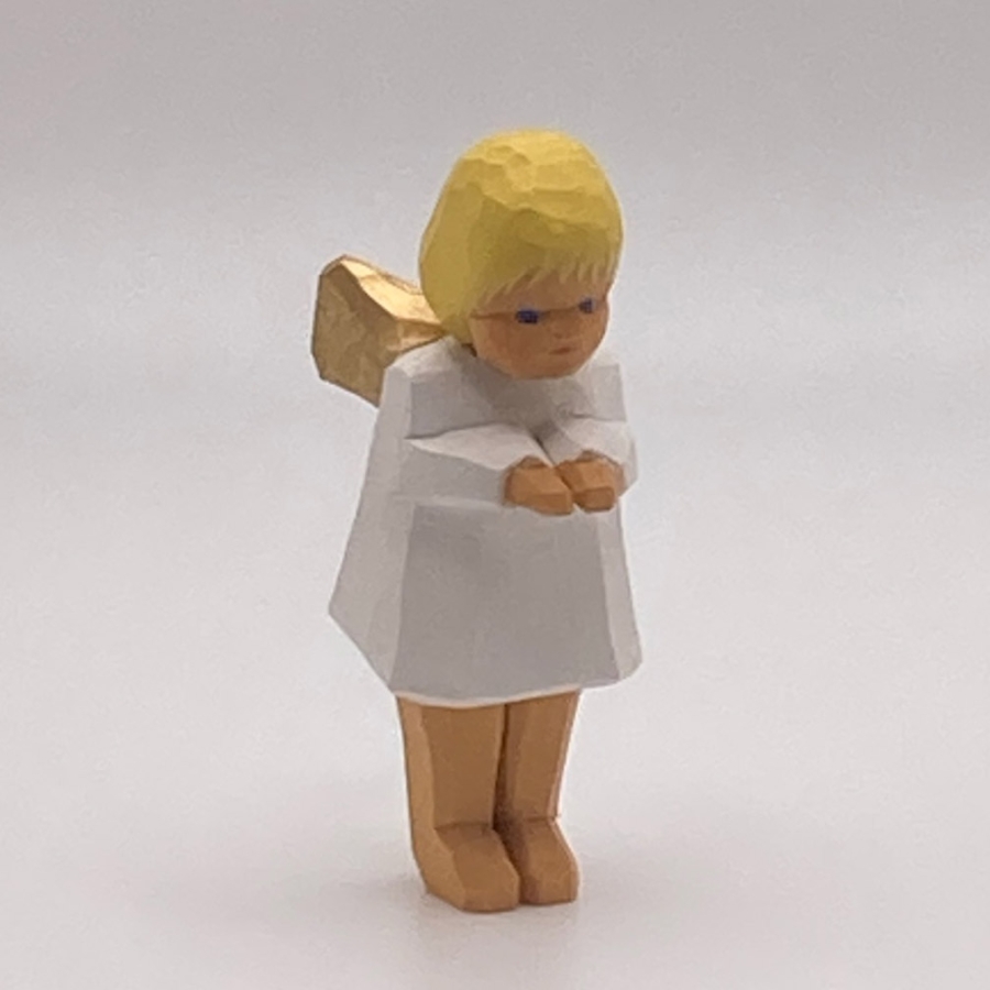 Angel, Peeking at Christ Child, Blond Hair 