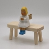 Angel, Sitting, Blond Hair, Blue Socks